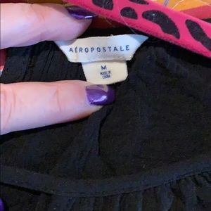 Aeropostale drop shoulder black shirt